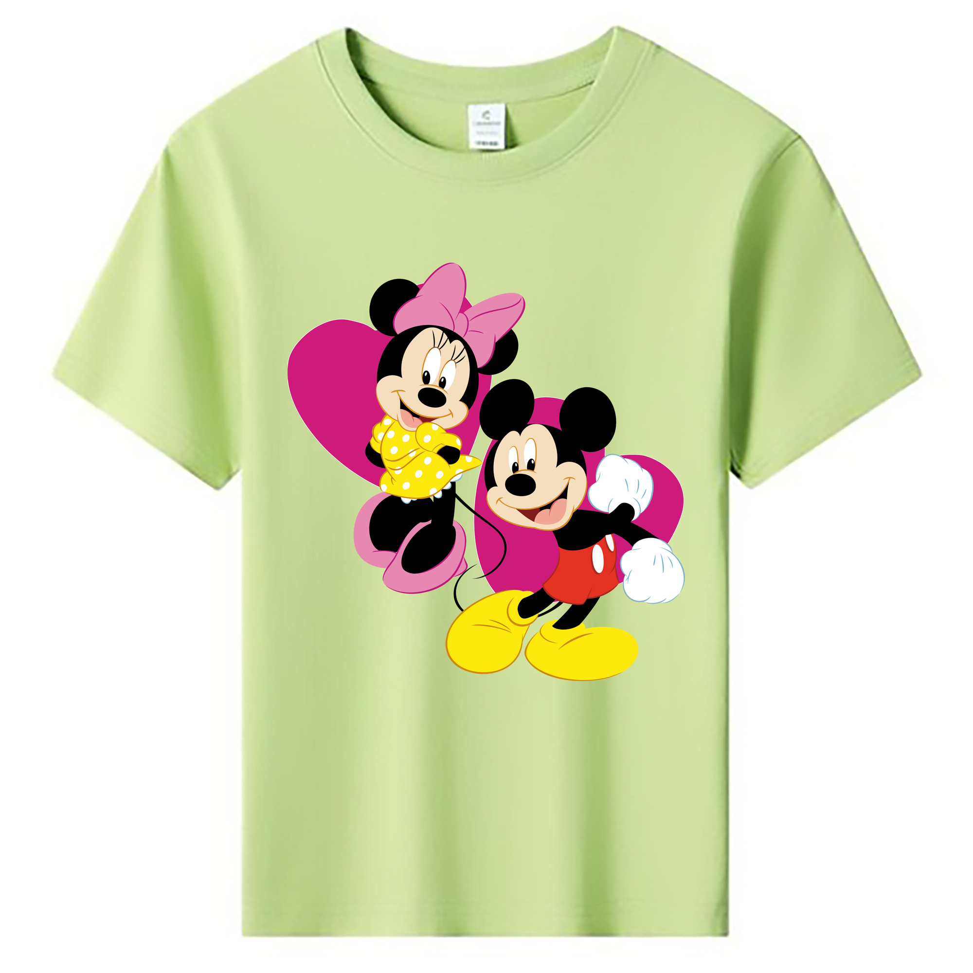 ミッキーマウス Mickey Mouse 綿100％キッズTシャツ（フロントプリント）